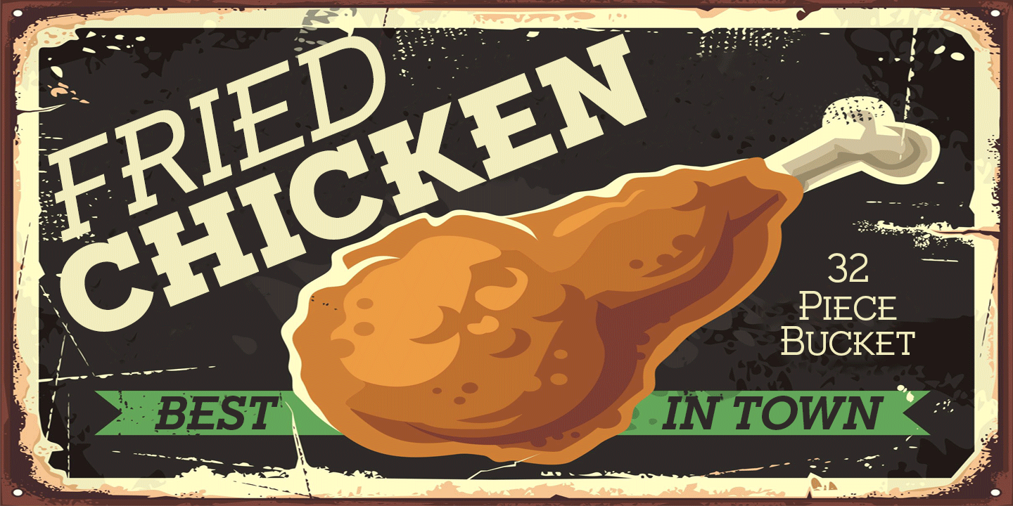 フォント Fried Chicken